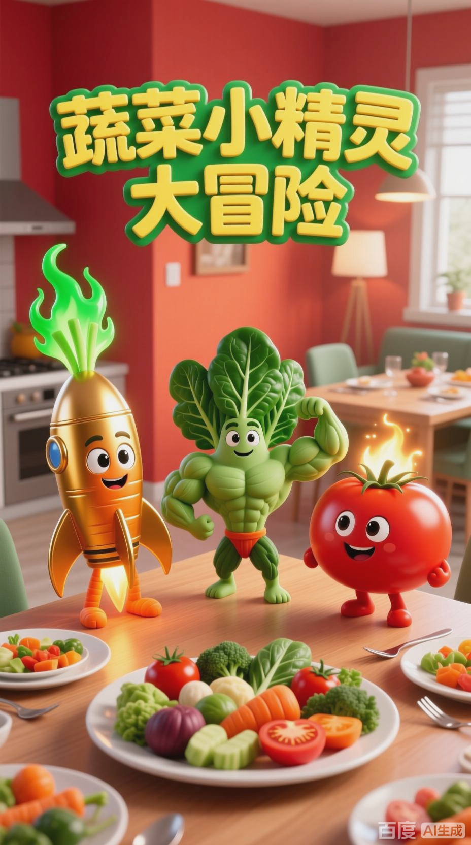 多吃蔬菜,健康成长每一天