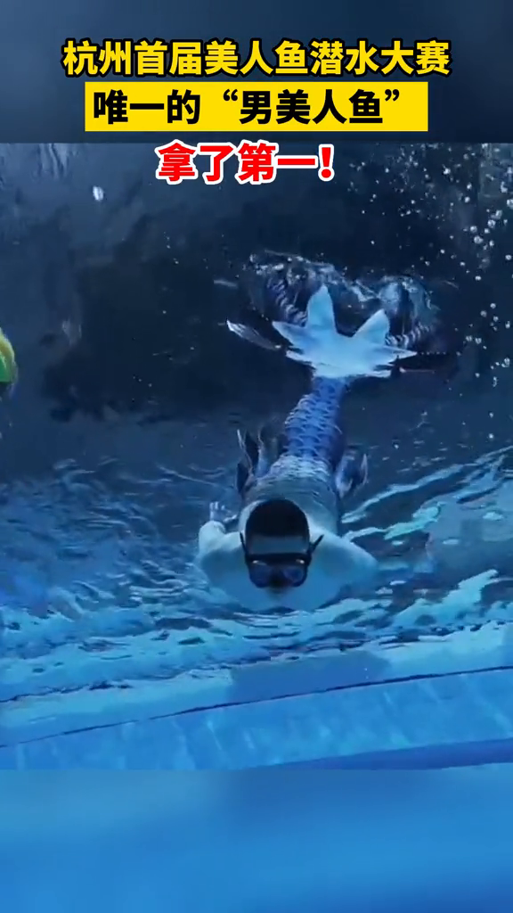 胖乎乎的“男美人鱼”你见过嘛?23位美人鱼竞技,夺冠的是他