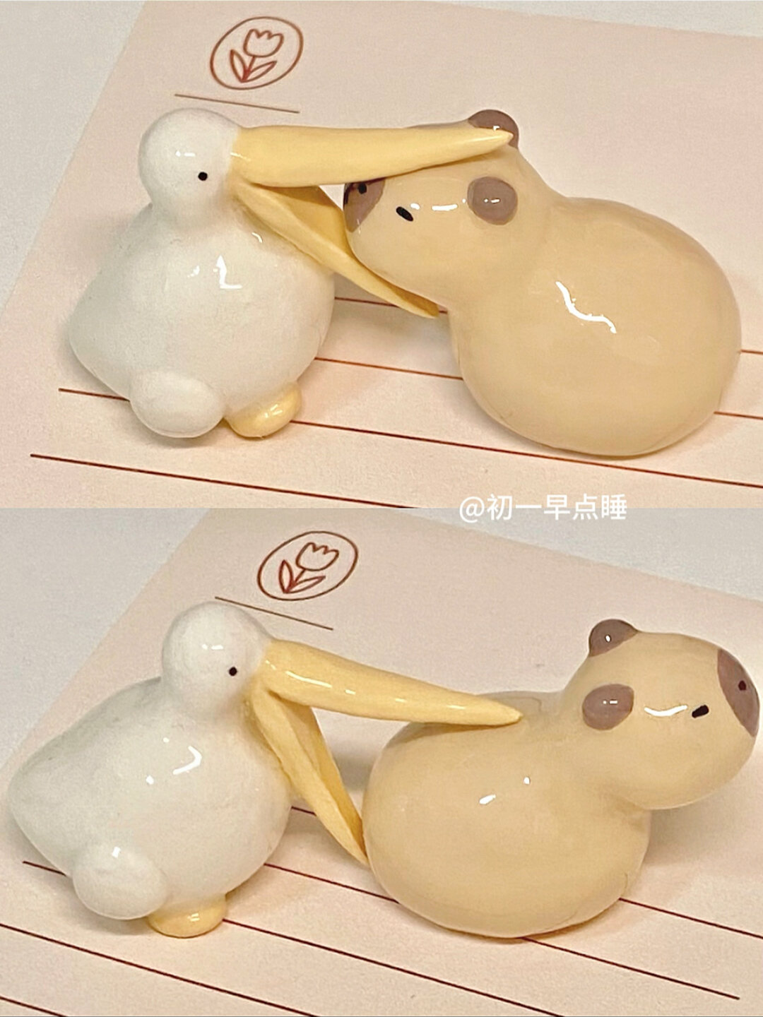 被鹈鹕夹屁屁的卡皮巴拉(石塑粘土教程版