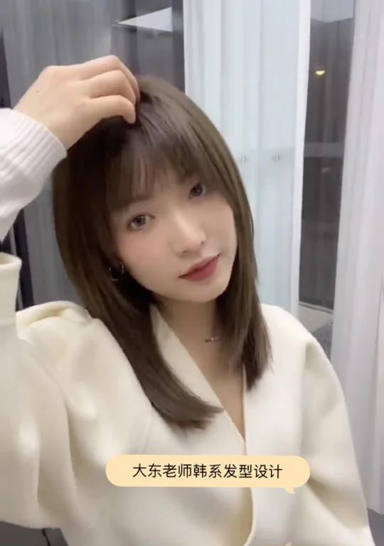 什么发型最减龄还得是这款锁骨发 气垫烫 摩根烫 造型烫 电棒烫 木马卷 蛋卷头中长发发型 