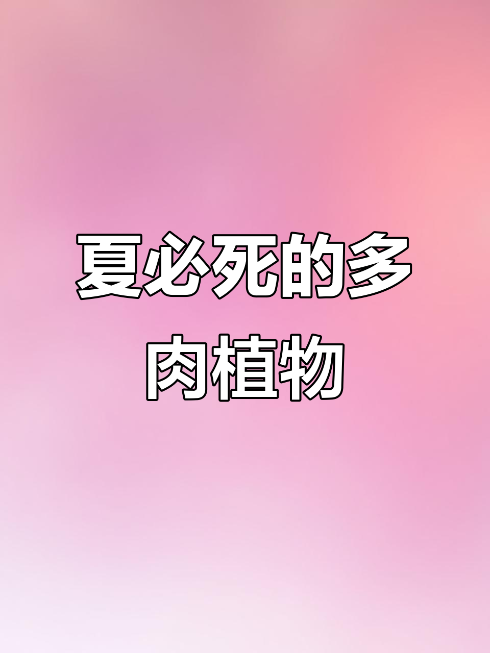 夏季必死！10款多肉植物，养护要注意
