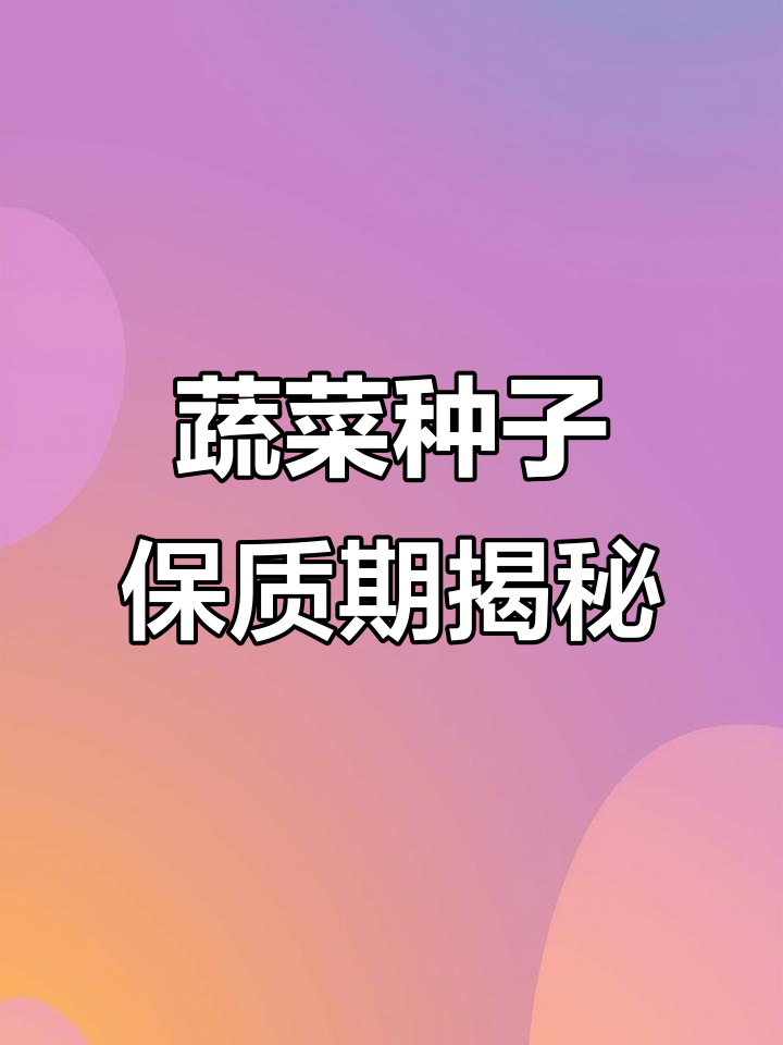 蔬菜种子能保存多久?这些小技巧你必须知道
