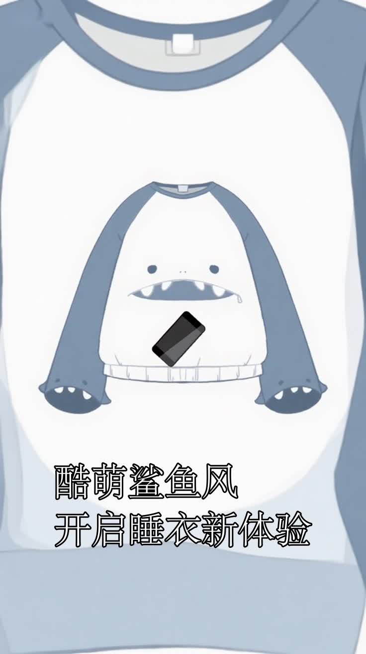 酷萌鲨鱼风开启睡衣新体验