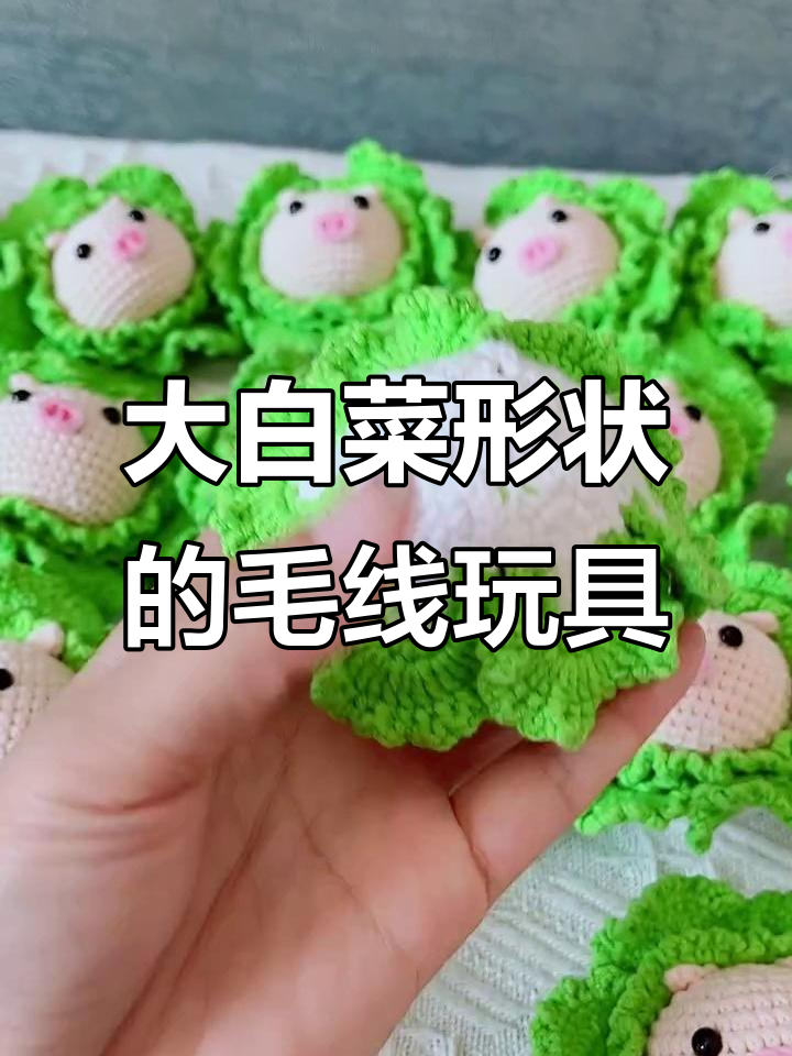 白菜猪编织,可爱又有趣