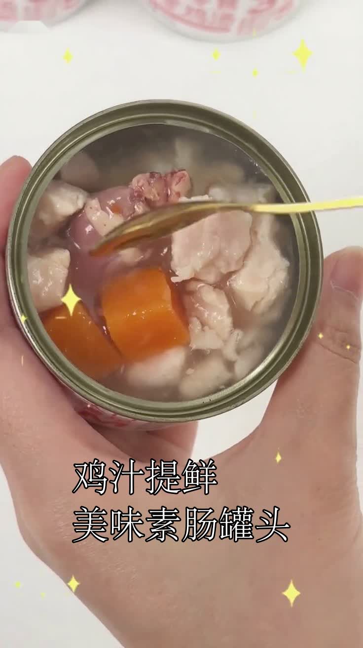 鸡汁提鲜美味素肠罐头