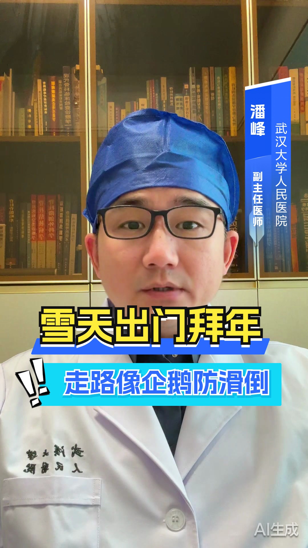 雪天出门拜年,走路像企鹅防滑倒