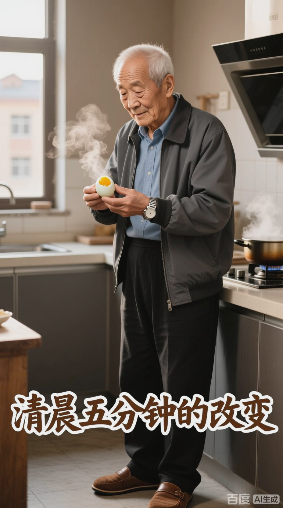 老人早餐吃鸡蛋，身体有变化