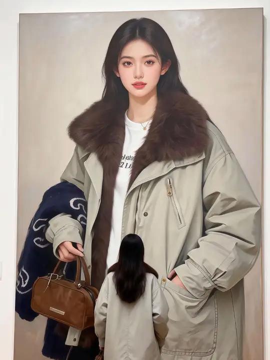 工装风大毛领90羽绒内里派克服女2025冬季新款设计感加厚保暖外套