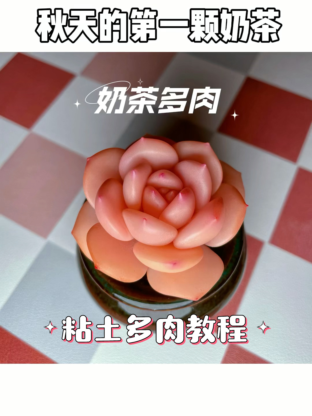 适合新手入门,超级简单的粘土多肉教程
