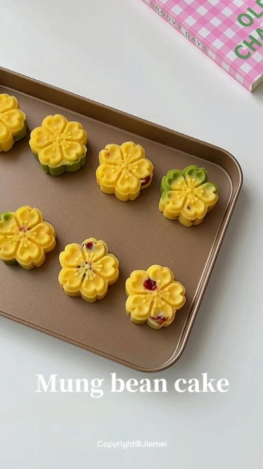 免烤箱,蔓越莓绿豆糕,夏日清凉解暑小甜品