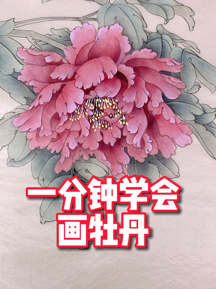 一分钟学会画牡丹