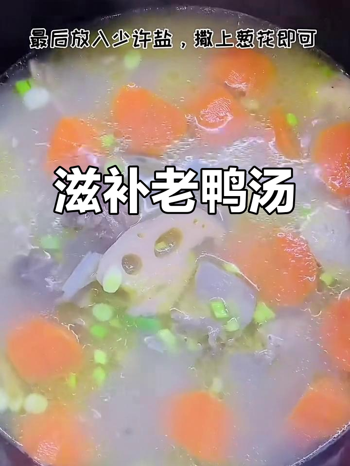 老鸭汤去腥又美味，莲藕红萝卜炖出鲜香