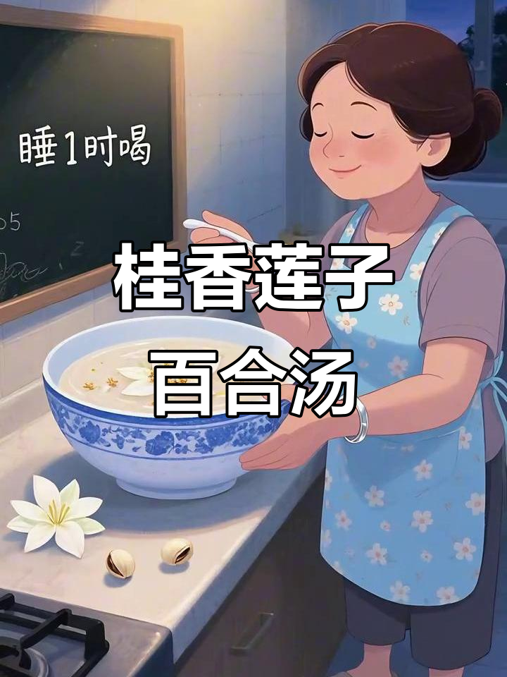莲子百合炖出甜汤，桂花香气伴你入眠