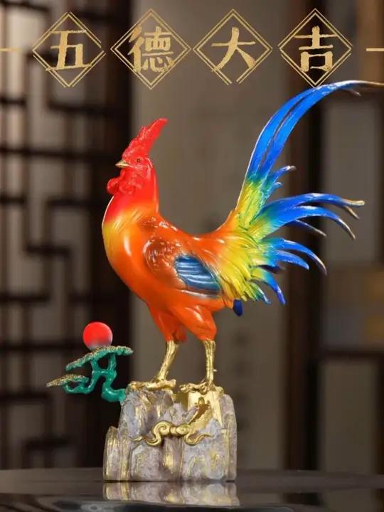 一毛不拔铜公鸡,这款五德大吉谁能拔下来一根毛?五德大吉铜公鸡一毛不拔软装搭配铜摆件工艺品-