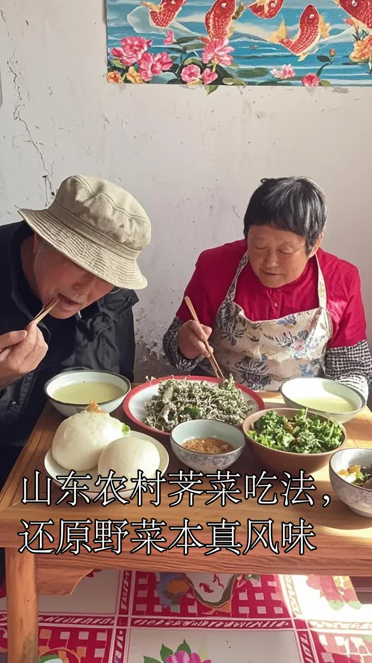 山东农村荠菜吃法,还原野菜本真风味