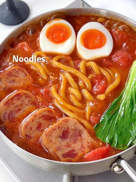 一周八顿吃不腻番茄午餐肉乌冬面好好吃