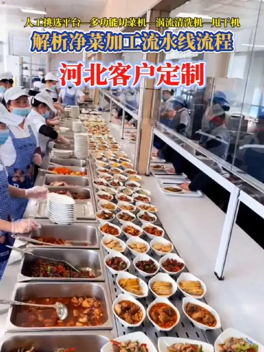 现在净菜加工市场已经成为趋势,走进l大众视野 比如中央厨房 / 食品加工厂、机关 / 学校