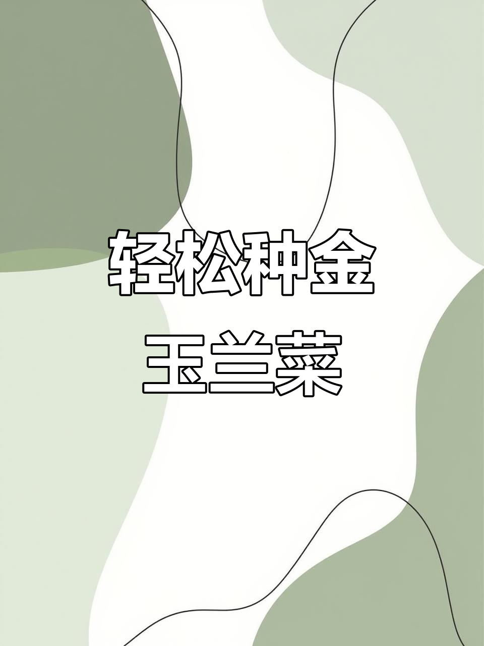 金玉兰菜种植技巧:简单避光管理,快速长势