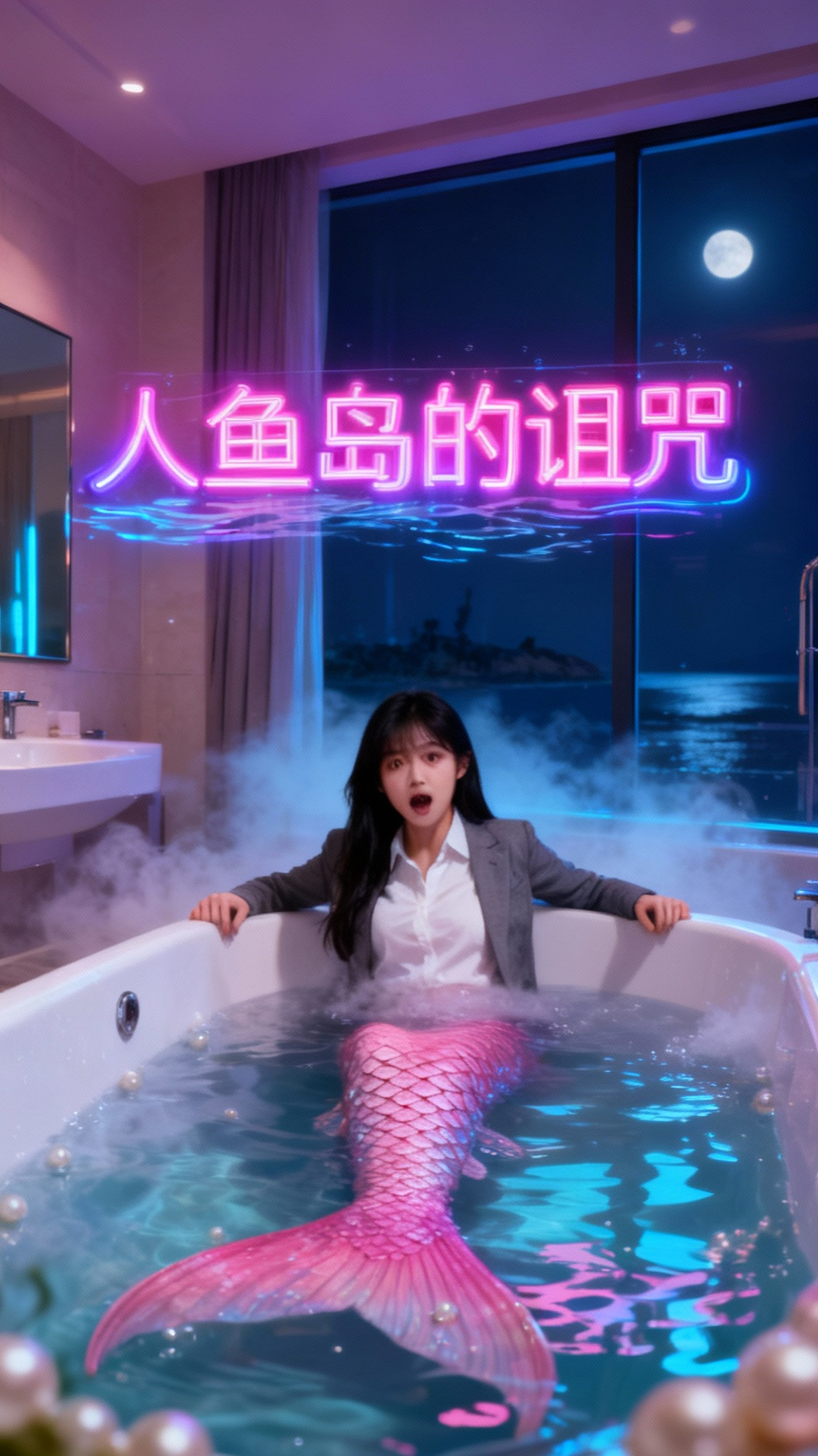 诗瑶在人鱼岛的奇幻变身