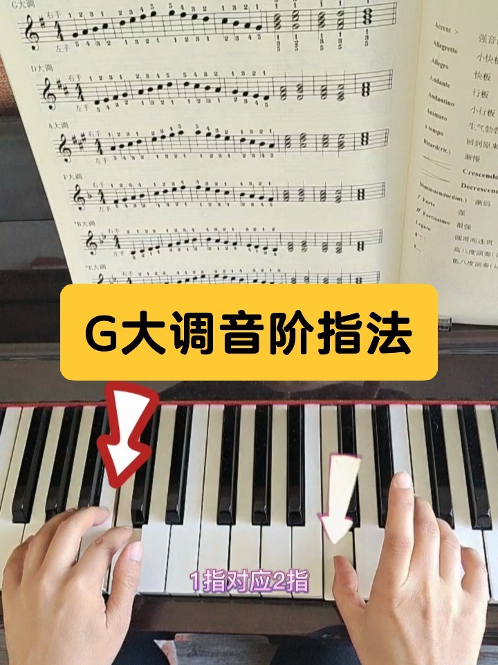 G大调音阶的指法