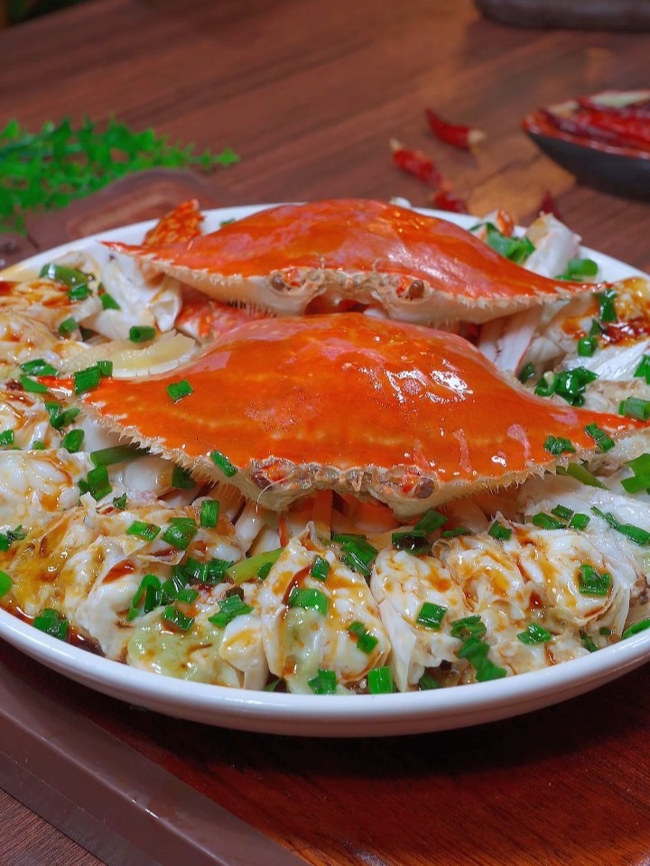 这样做的粉丝蒸螃蟹,螃蟹洁白鲜嫩肉质鲜甜