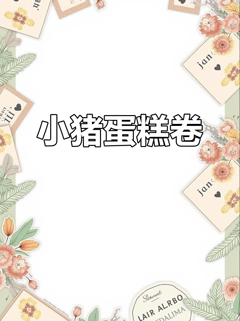 超萌小猪蛋糕卷，一口奶香扑鼻！