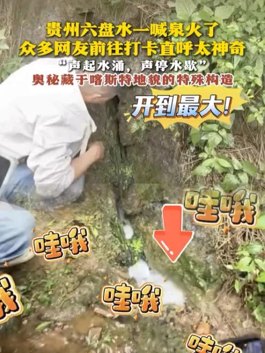 贵州六盘水一喊泉火了 众多网友前往打卡直呼太神奇 “声起水涌，声停水歇” 奥秘藏于喀斯特地