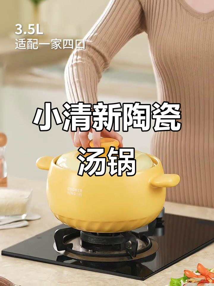 炊大皇渐变汤锅,小清新陶瓷砂锅炖煲必备