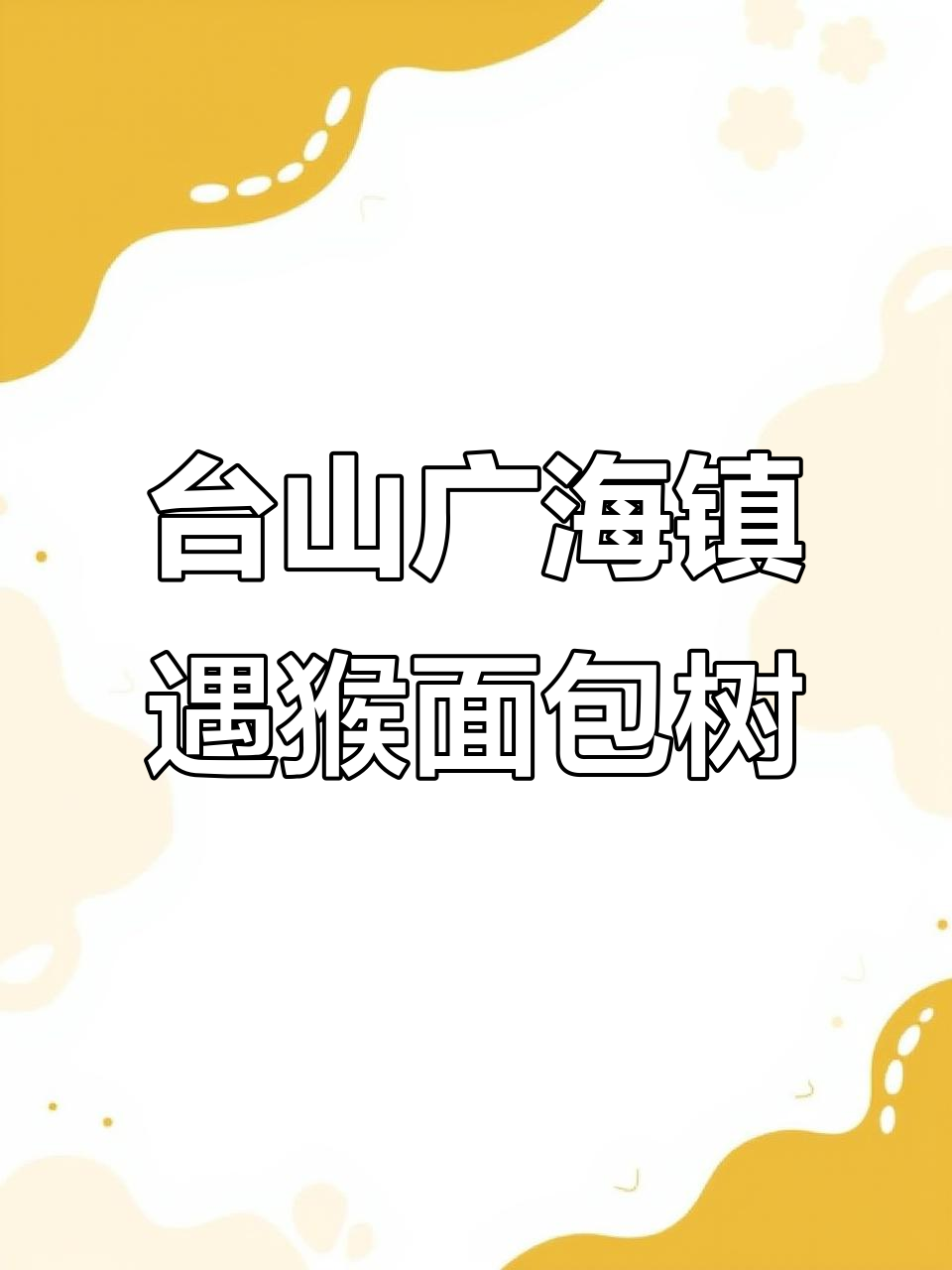 广东台山广海镇的猴面包树，自驾游中的意外惊喜