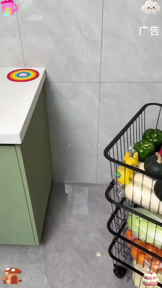 厨房蔬菜蓝架子置物架家用蔬菜水果放菜多层果蔬篮移动小推车