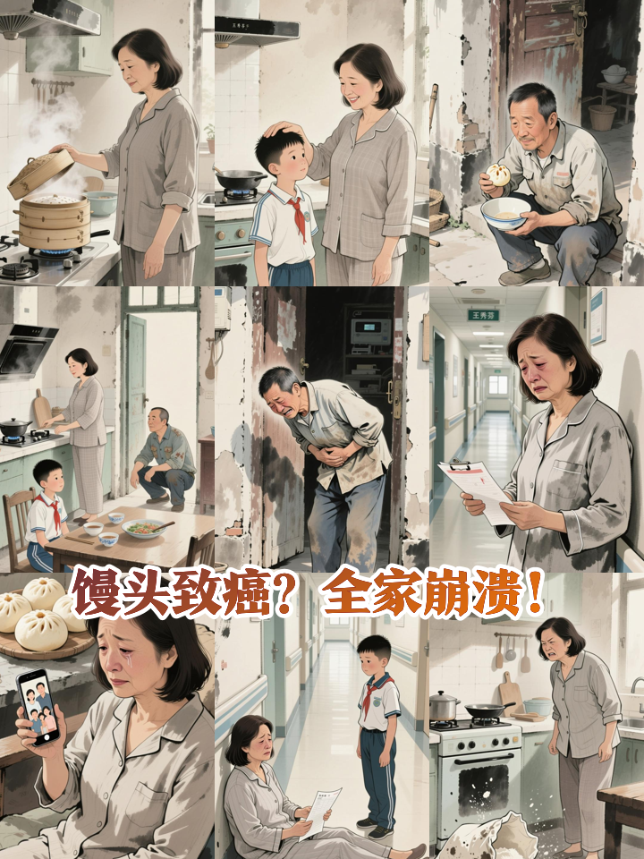 为省钱天天蒸馒头，一家三口竟患癌！妻子痛哭：都怪我