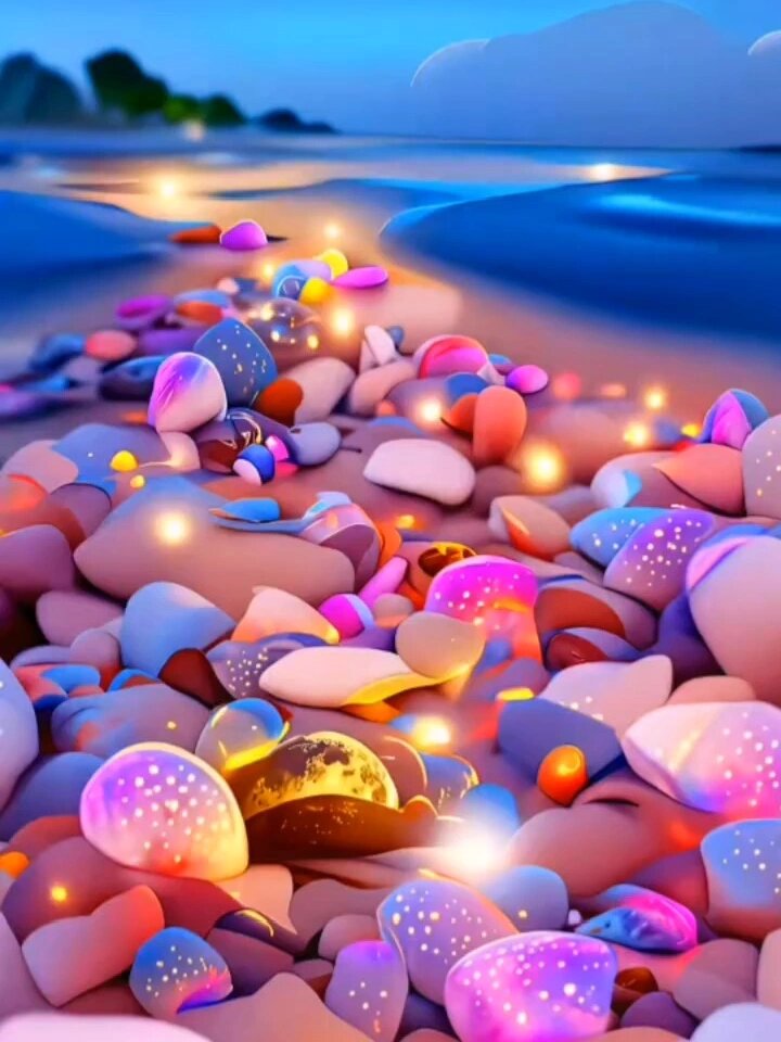 绚丽多彩的鹅卵石壁纸太漂亮了