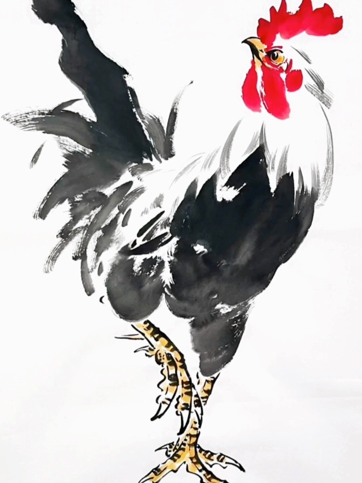 国画公鸡