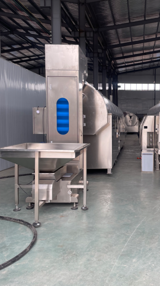 连续式滚筒炒货机 大型坚果炒制生产线 全自动多功能炒锅机