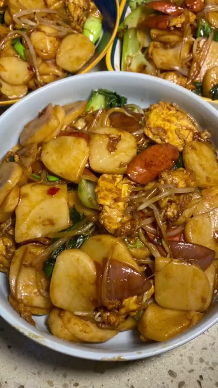 这样炒的年糕软糯Q弹,色香味俱全,做法简单又好吃 炒年糕 美食