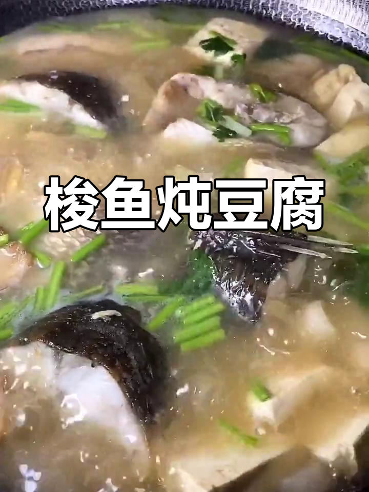 新鲜梭鱼炖豆腐,汤鲜肉嫩,做法超简单