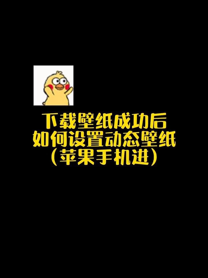 苹果手机动态壁纸下载完后需要设置的来看