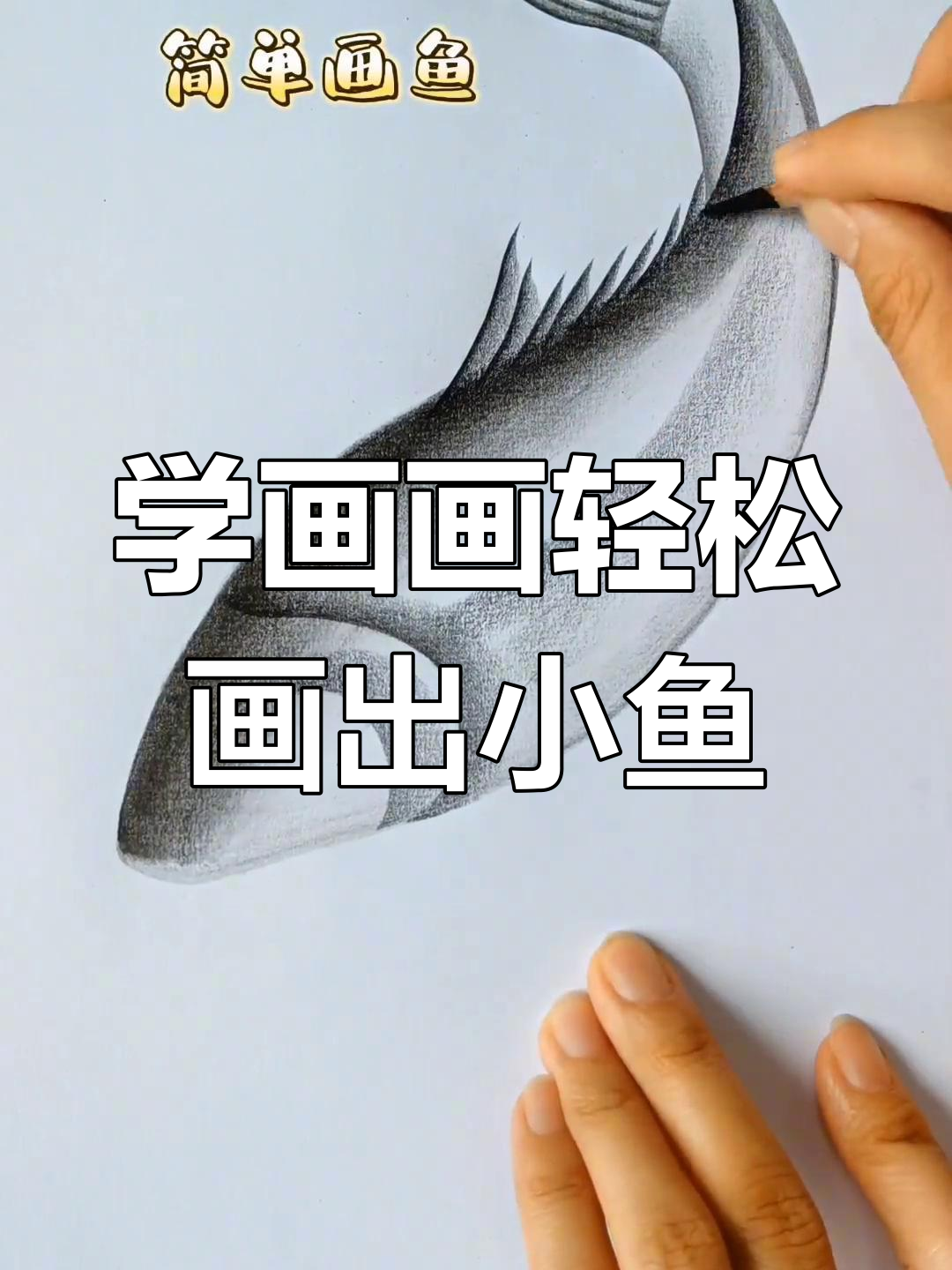 零基础学画鱼,简单几笔画出可爱小动物