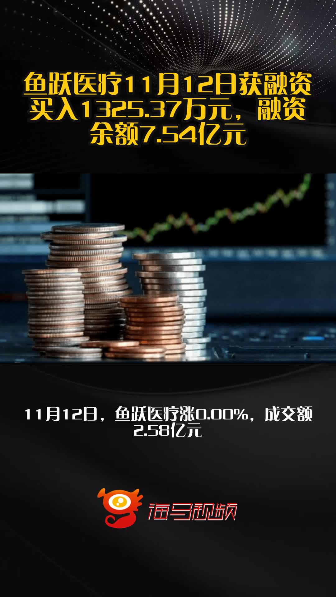 鱼跃医疗11月12日获融资买入1325.37万元,融资余额7.54亿元