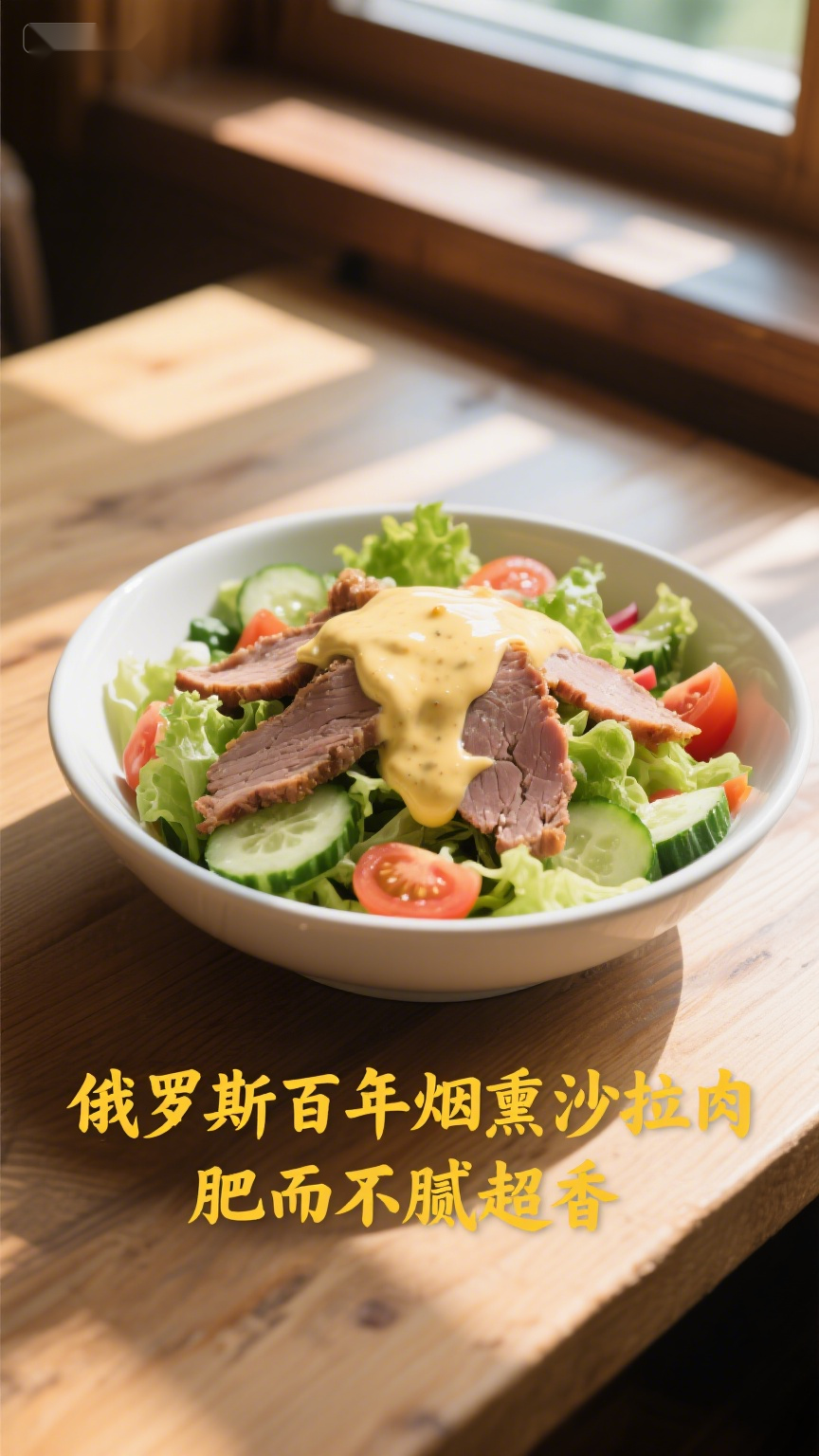 俄罗斯百年烟熏沙拉肉，肥而不腻超香