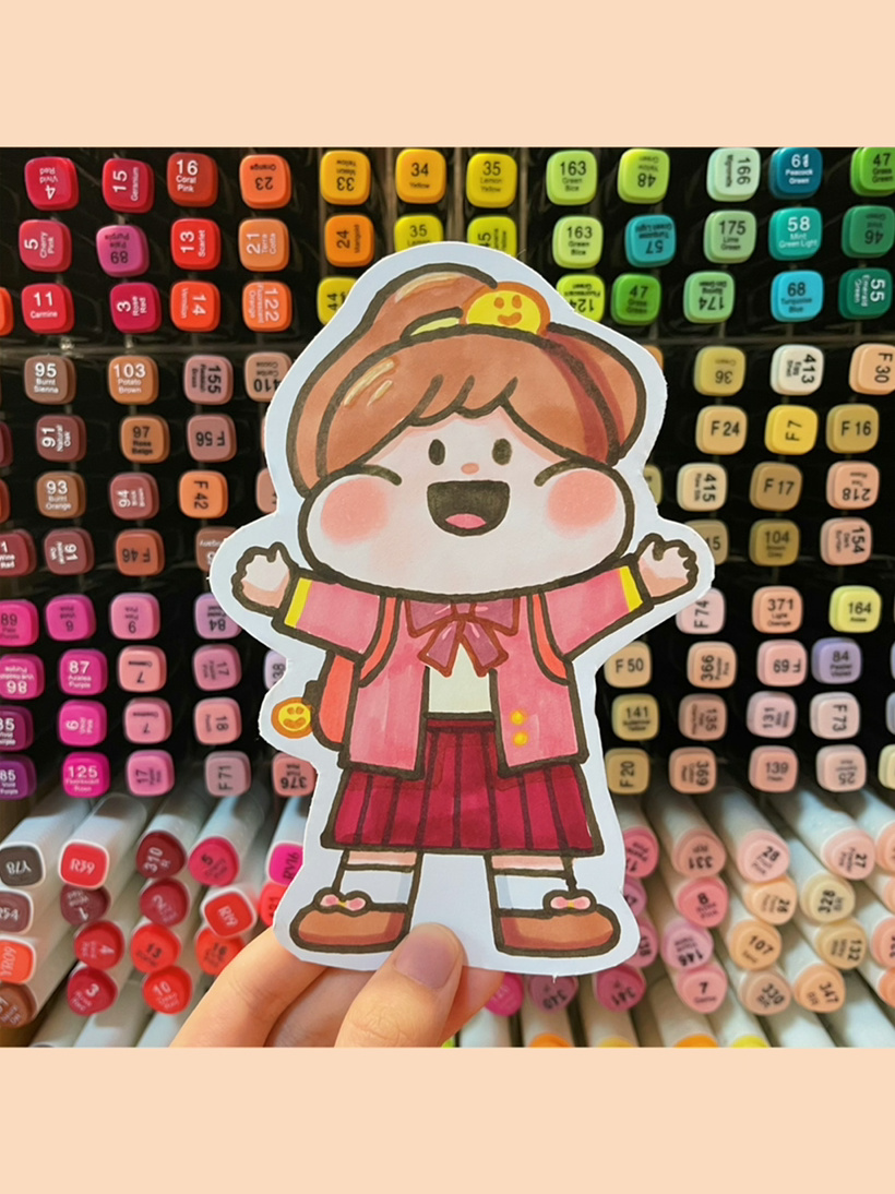 马克笔手绘|挑战10秒画一个肉球