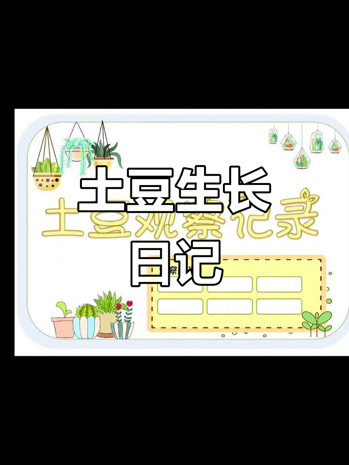 土豆观察日记表,带你一起记录春天的成长与变化
