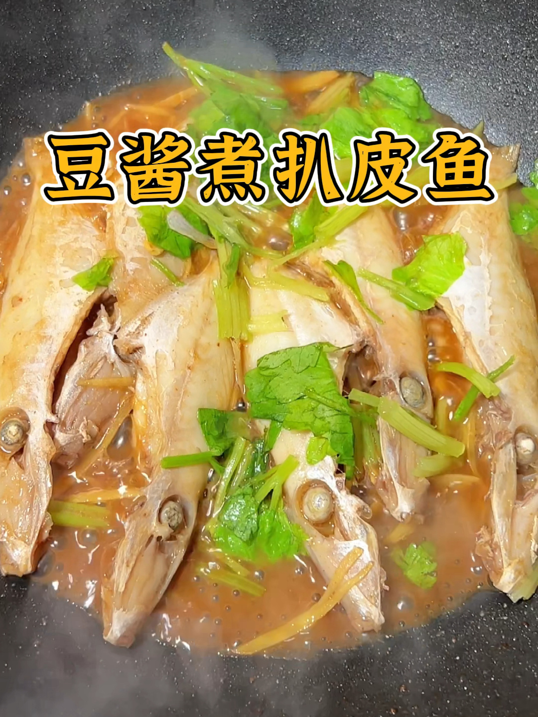 普宁豆酱煮扒皮鱼,潮汕家常菜,配饭绝绝子