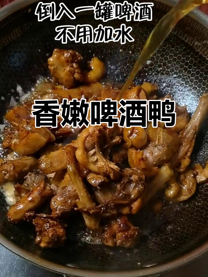 仔麻鸭肉质鲜嫩,啤酒炖煮香气扑鼻