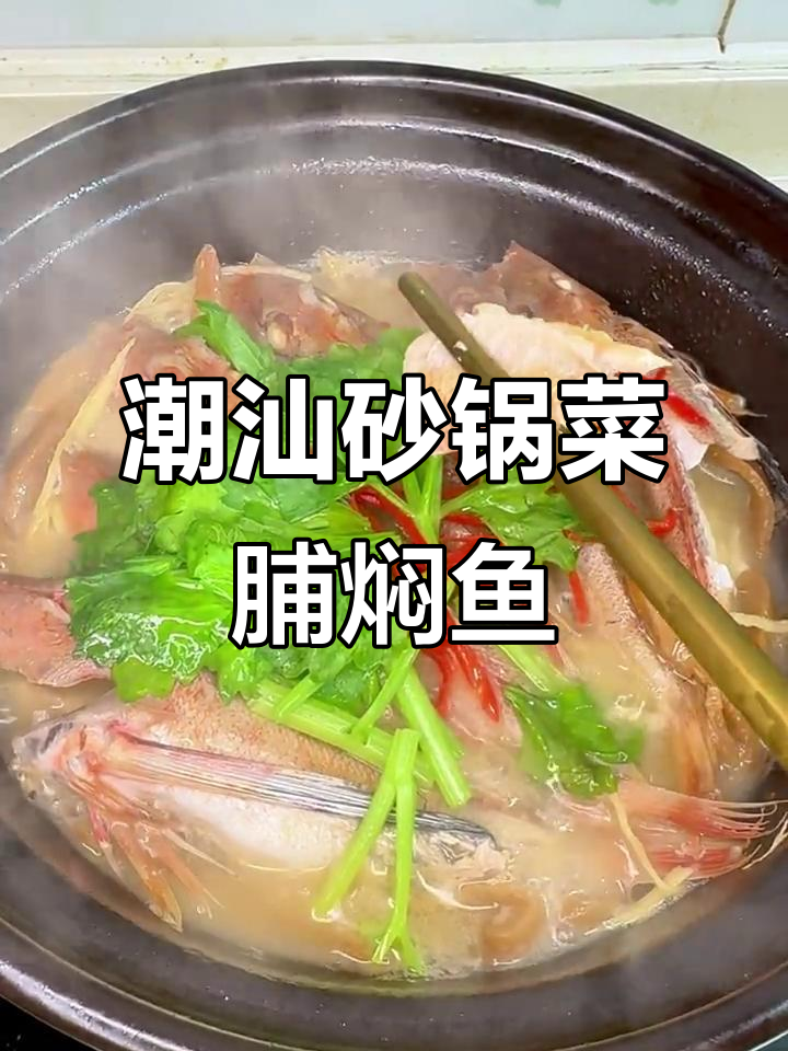潮汕经典砂锅菜脯焖红角鱼，家常美味做法大揭秘
