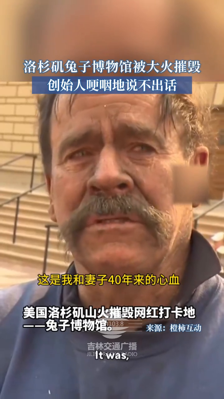 洛杉矶兔子博物馆被大火摧毁,创始人哽咽的说不出话