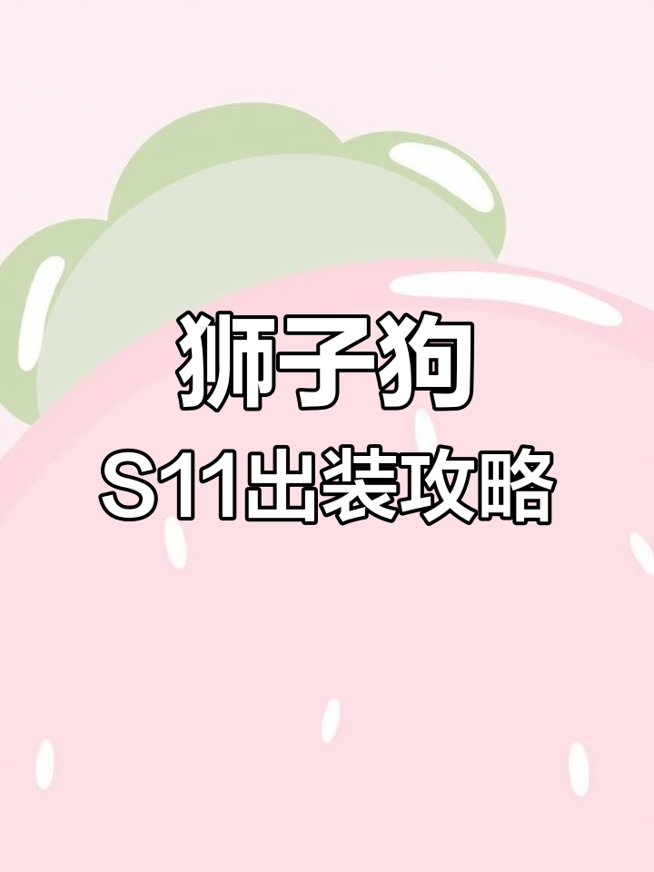 狮子狗大乱斗出装全解析,S11最强装备搭配