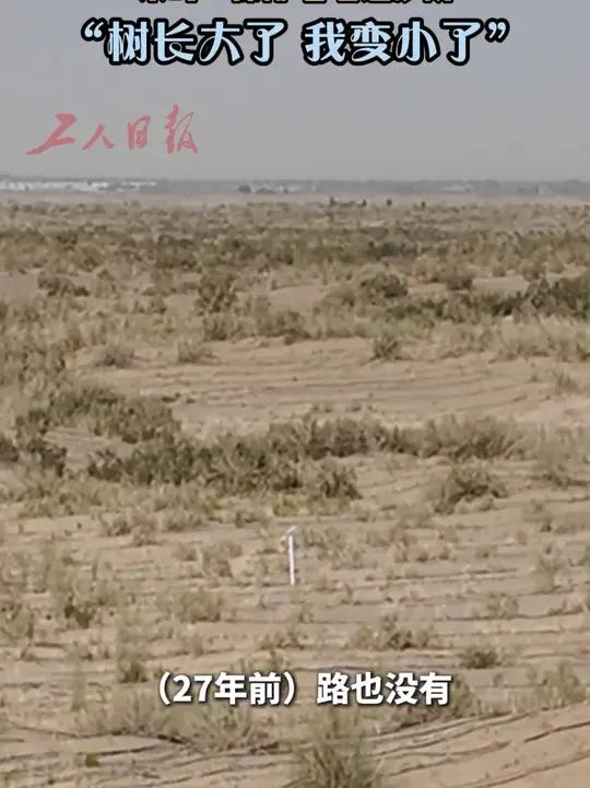 从荒漠到上万亩防沙林,从人工淌河到柏油路,从大水漫灌到精确滴灌,这位防风治沙工作站护林员的