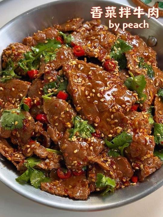 年夜饭凉拌菜：香菜拌牛肉