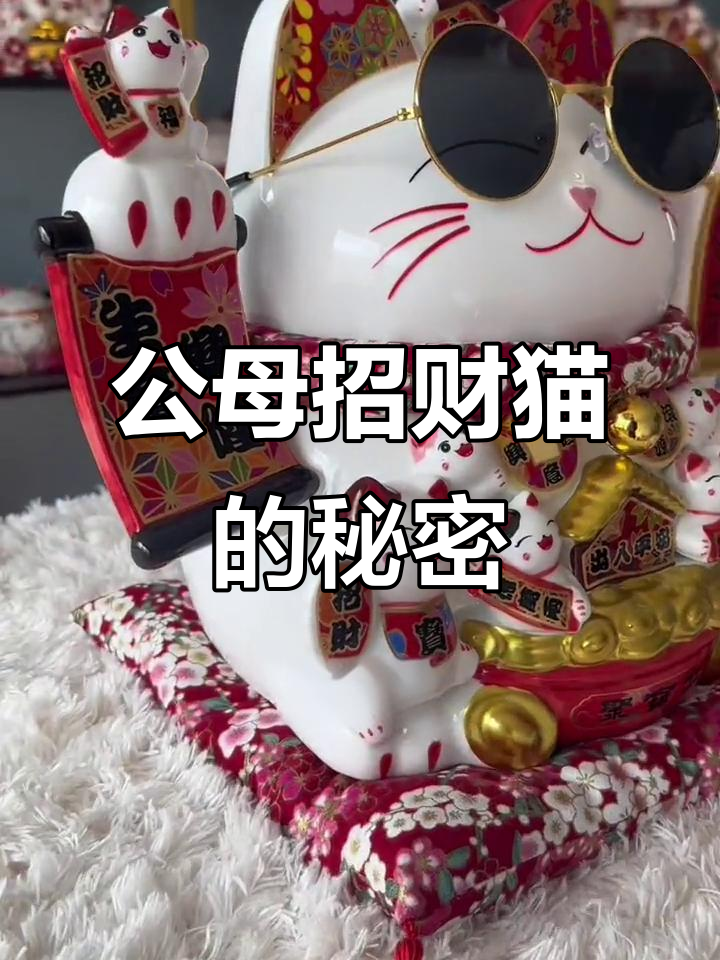 招财猫公母有别,寓意深刻!